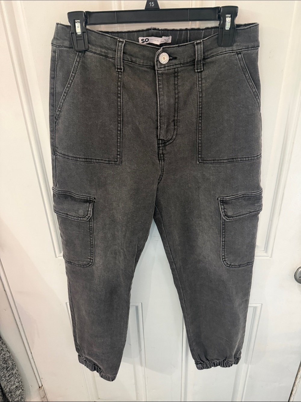 SO women's Charcoal Cargo Jeans